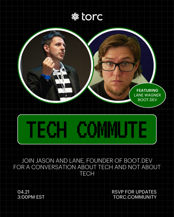 Event Cover Photo for #techcommute with Jason Torres and Lane Wagner