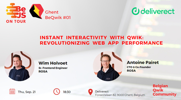 Event Cover Photo for BeQwik#01 | Instant Interactivity with Qwik: Revolutionizing Web App Performance
