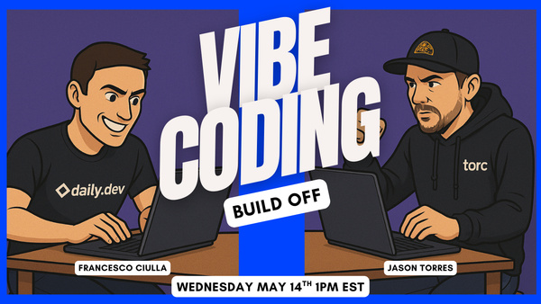Event Cover Photo for Vibe Code Challenge with Francesco Ciulla of @dailydotdev