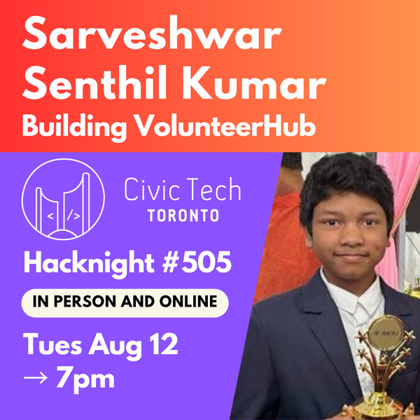 Event Cover Photo for Civic Hacknight #505: Building VolunteerHub — making volunteering easy and addictive