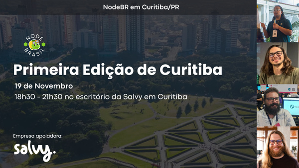 Event Cover Photo for NodeBR [Curitiba] #001 - Primeira Edição de Curitiba