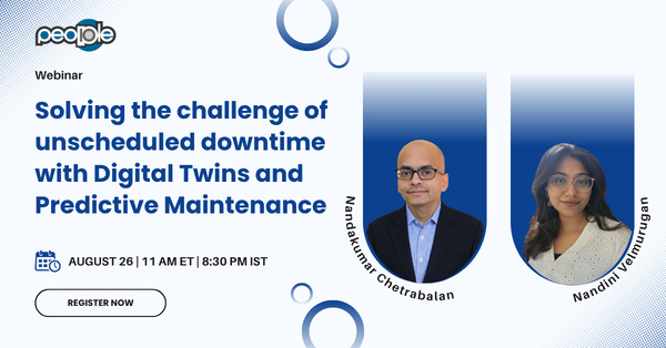 Event Cover Photo for Webinar - Solving the challenge of unscheduled downtime with Digital Twins and Predictive Maintenance