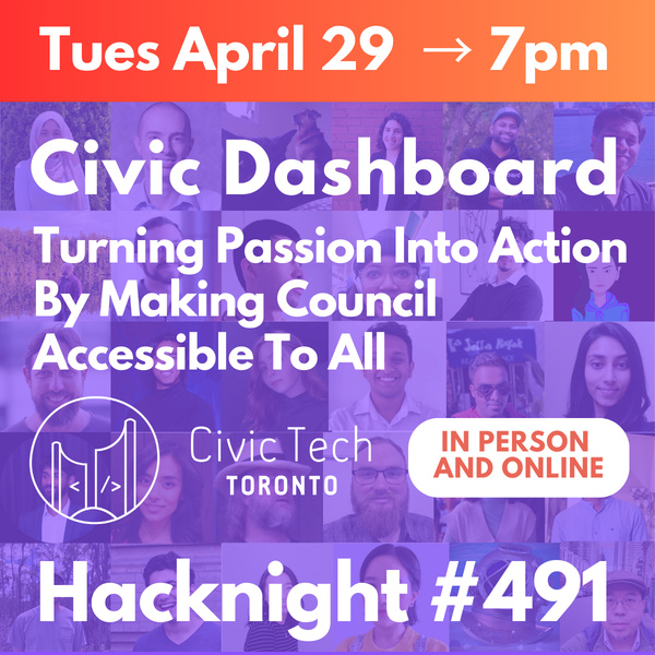 Event Cover Photo for Civic Hacknight #491: Civic Dashboard - Turning Passion Into Action By Making Council Accessible To All