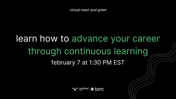 Event Cover Photo for Torc Virtual Meet and Greet: Advancing Your Career Through Continuous Learning