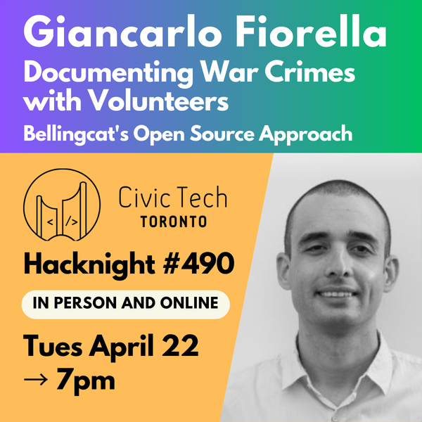 Event Cover Photo for Civic Hacknight #490: Documenting War Crimes with Volunteers