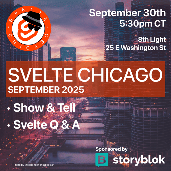 Event Cover Photo for Svelte Chicago - September 2025