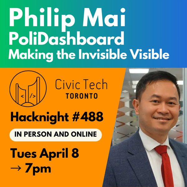 Event Cover Photo for Civic Hacknight #488: PoliDashboard — Making the Invisible Visible