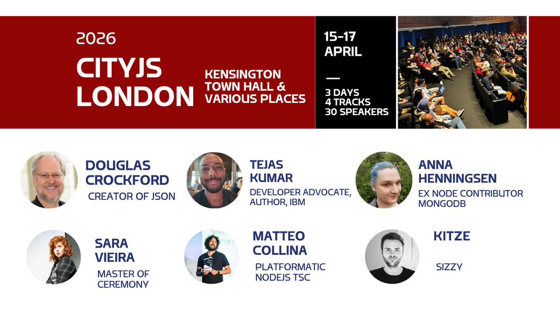 Cover Photo for CityJS 2026 -JavaScript turns 30 birthday conference
