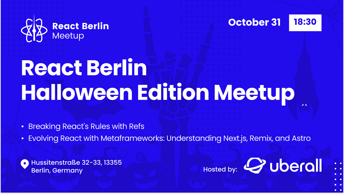 Cover Photo for React Berlin Halloween Edition Meetup