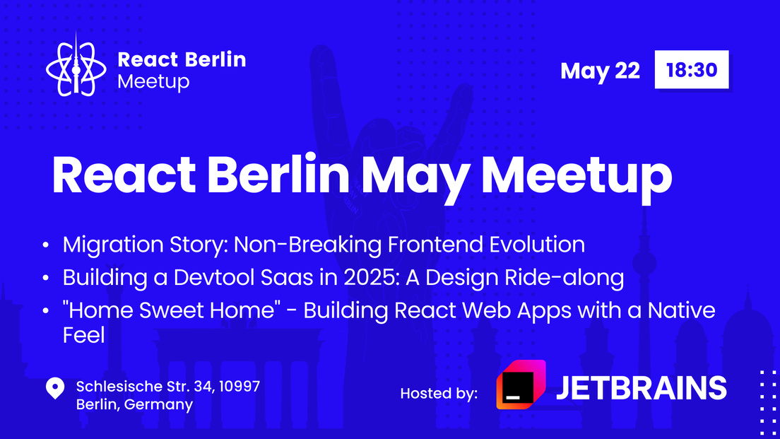 Cover Photo for React Berlin Meetup: Migration Story & more