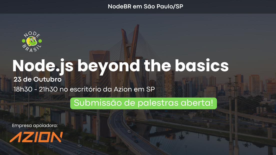 Cover Photo for NodeBR [São Paulo] #75 - Node.js Beyond the Basics