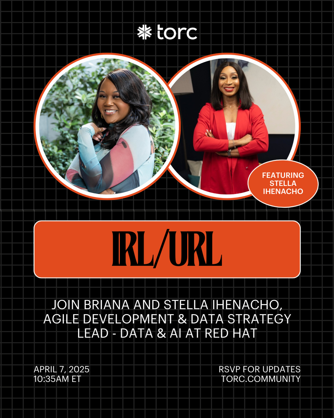 Cover Photo for IRL/URL with Stella Ihenacho, Agile Development & Data Strategy Lead - Data & AI at Red Hat
