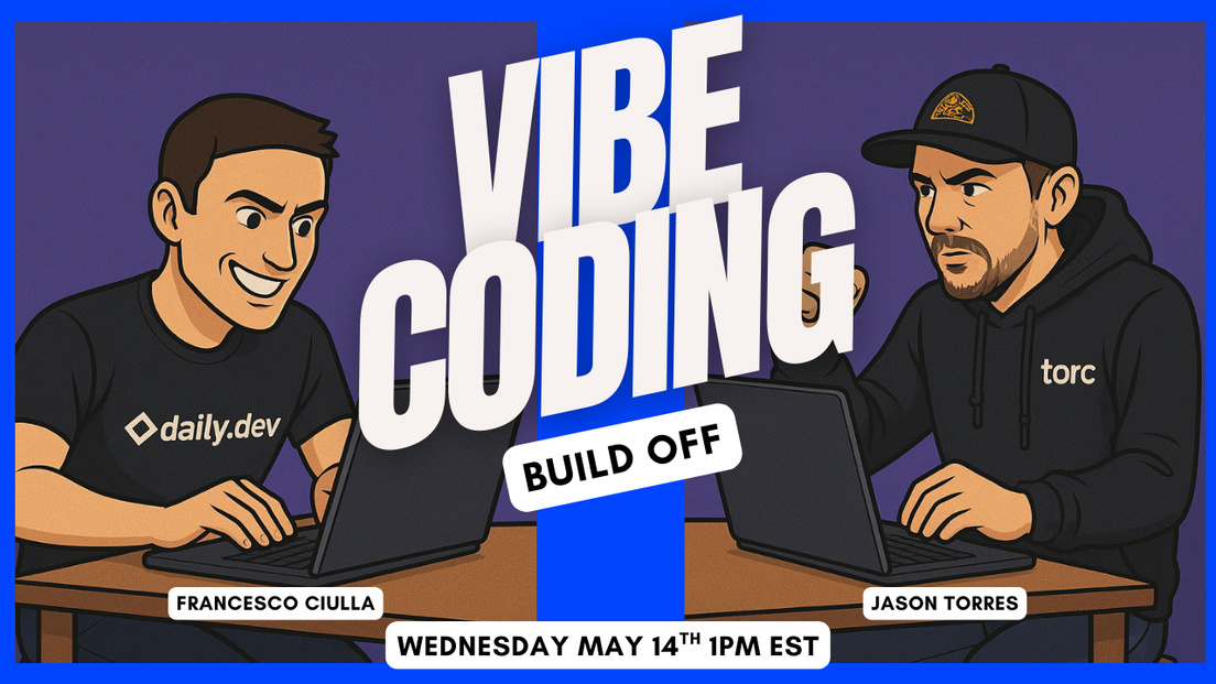 Cover Photo for Vibe Code Challenge with Francesco Ciulla of @dailydotdev