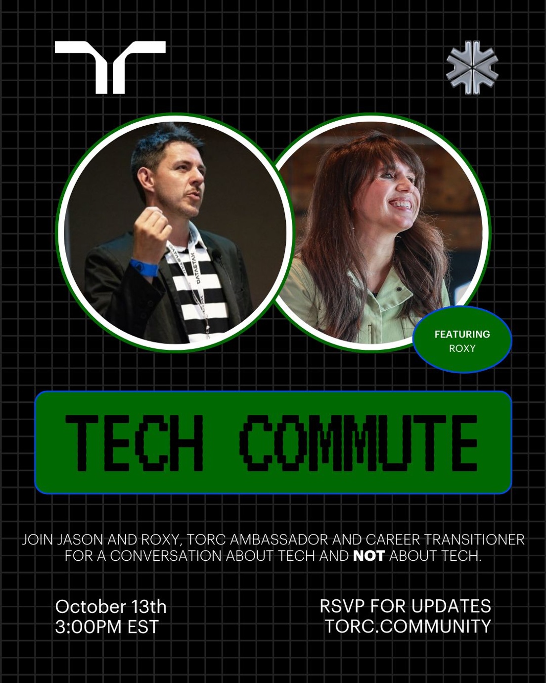 Cover Photo for #techcommute with Roxy Rodbeck