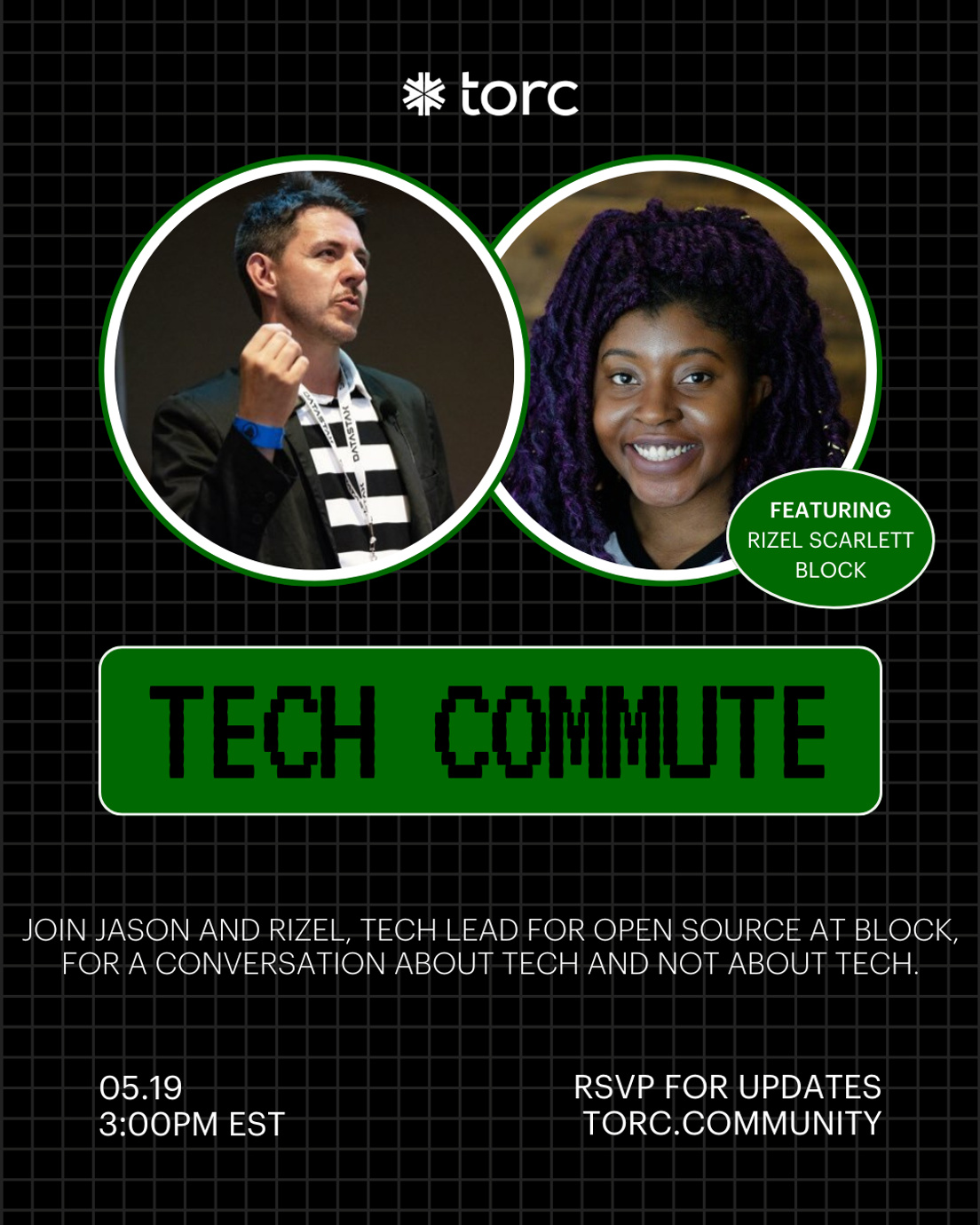 Cover Photo for #techcommute with Rizel Scarlett