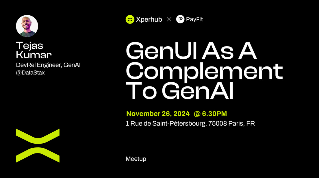 Cover Photo for GenUI As A Complement To GenAI - MEETUP
