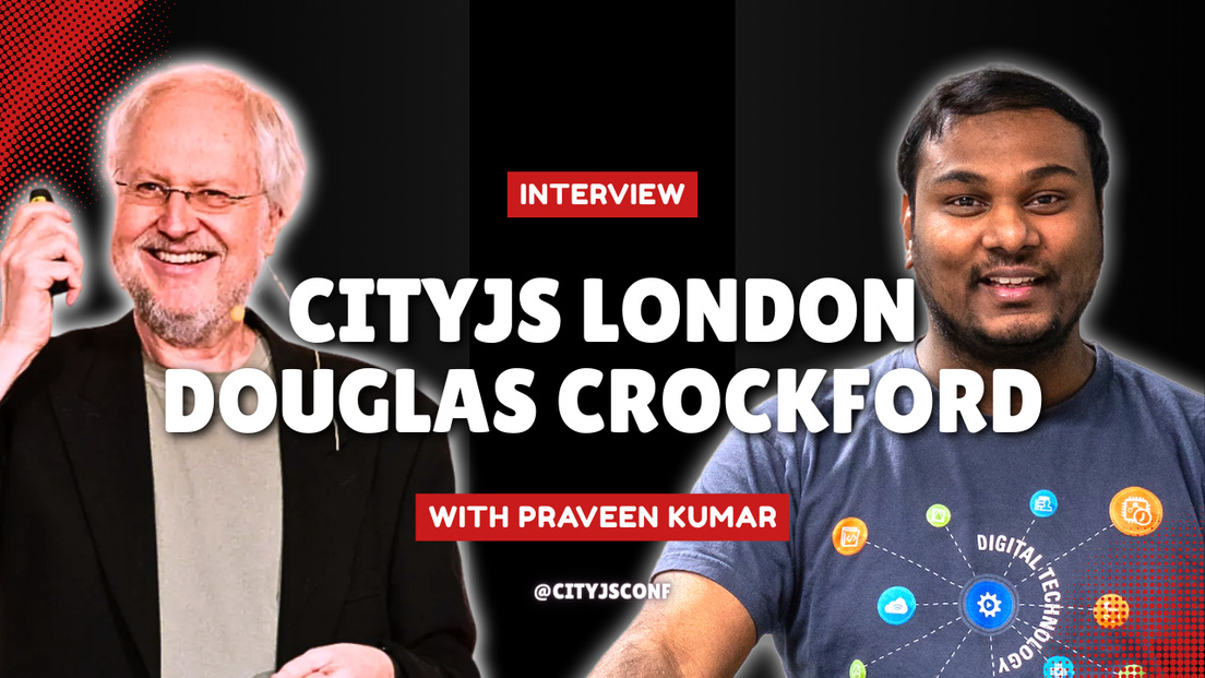 Cover Photo for CityJS London - Douglas Crockford Interview