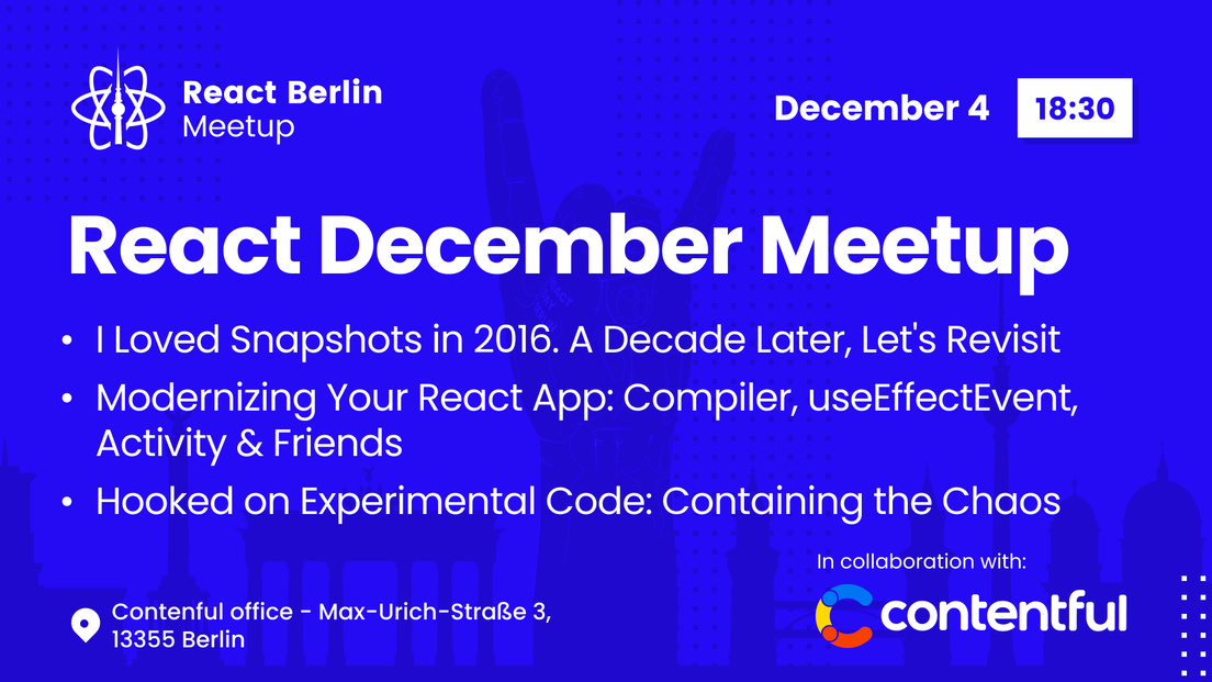 Cover Photo for React Berlin December Meetup