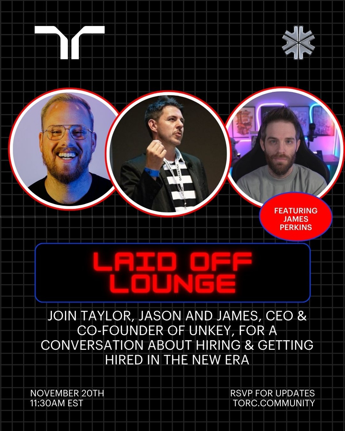 Cover Photo for Laid off Lounge with James Perkins