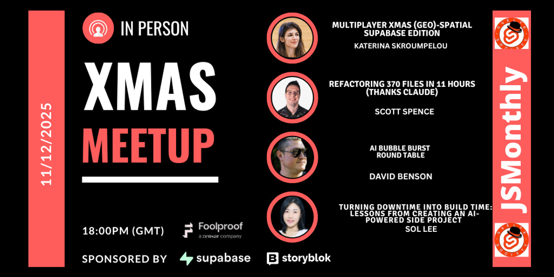 Cover Photo for JSMONTHLY X SVELTE COMMUNITY XMAS MEETUP