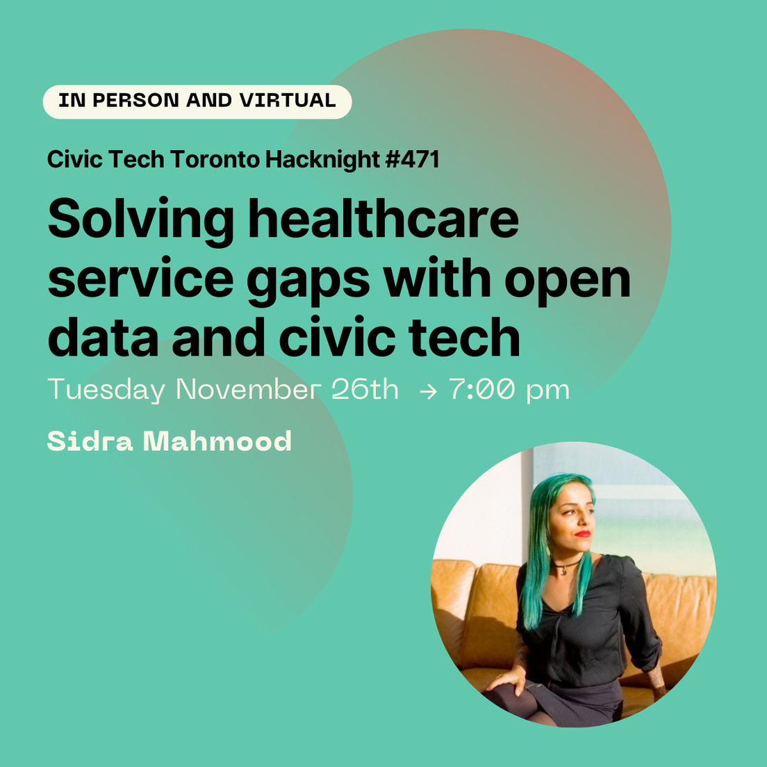 Cover Photo for Civic Hacknight #471: Crowdsourcing care: Solving healthcare service gaps with open data and civic tech