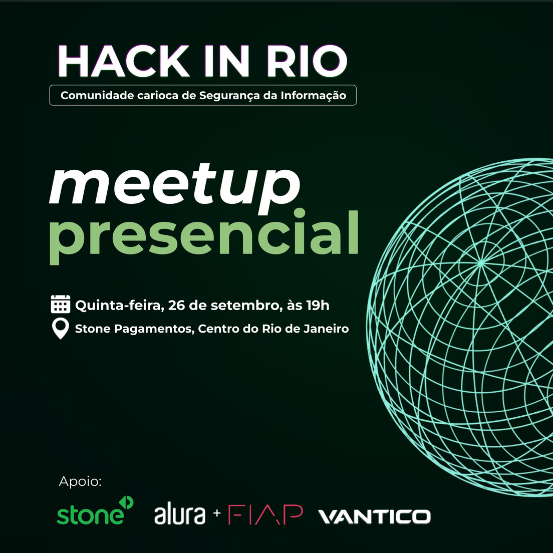 Cover Photo for Meetup Presencial 26 de Setembro - Hack In Rio