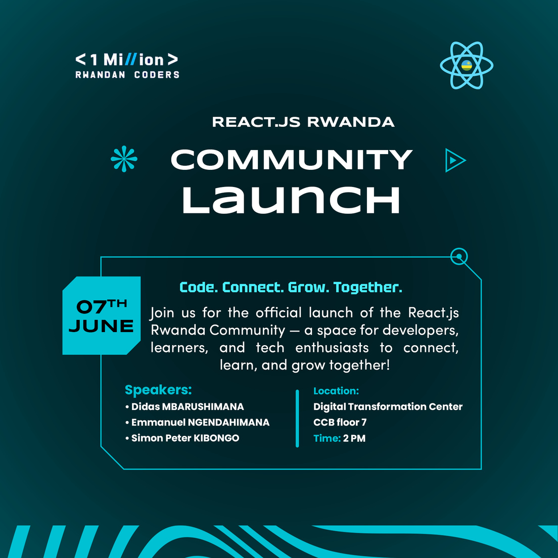 Cover Photo for ReactJS Rwanda Community Launch