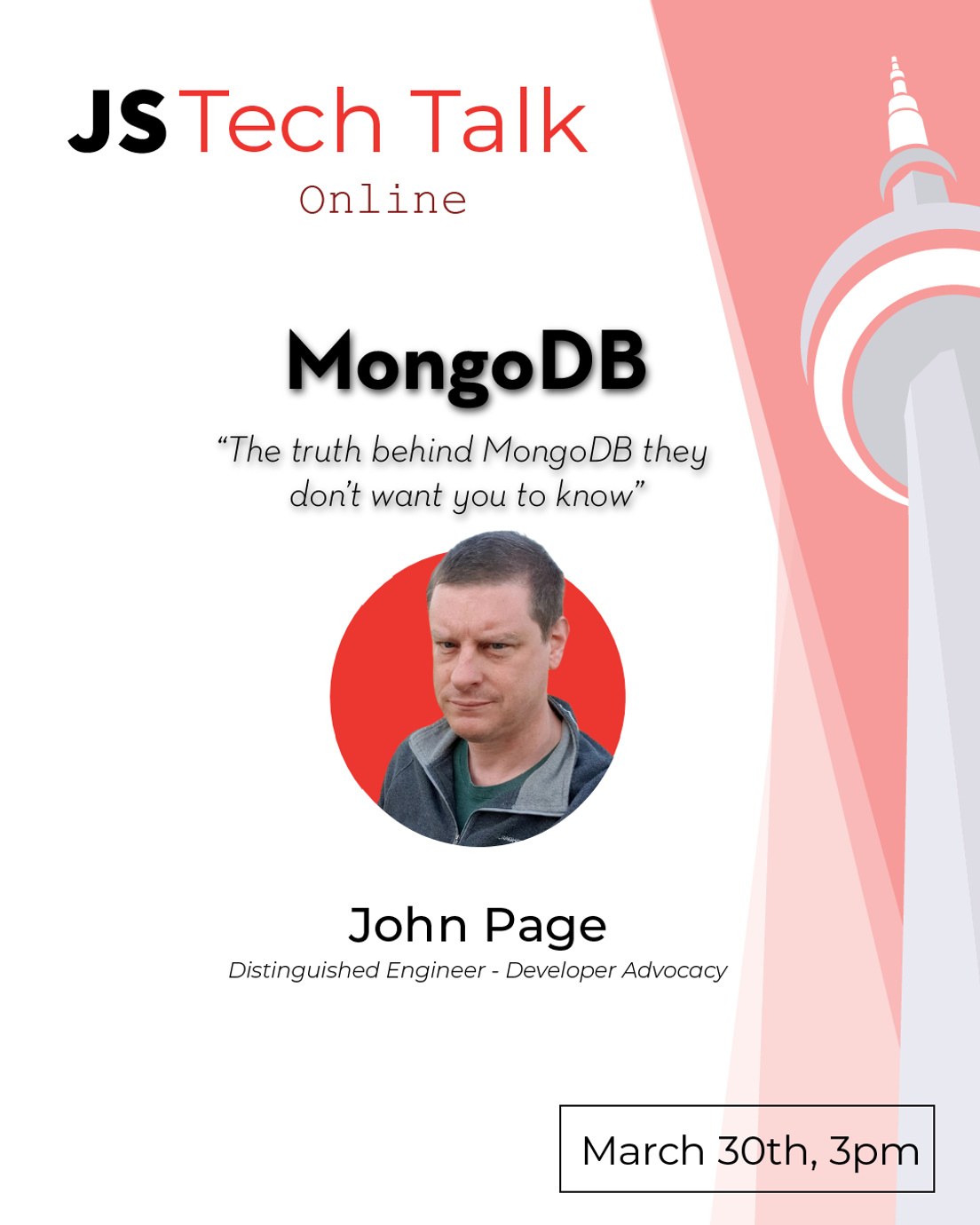 Cover Photo for JS Tech Talk[Online]: John Page