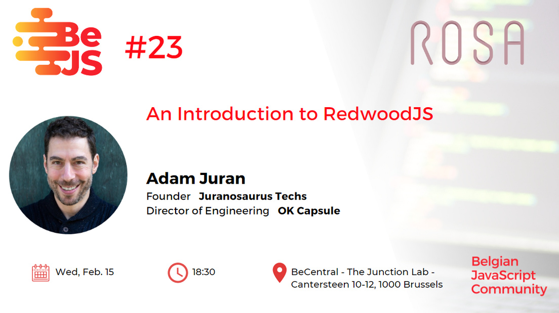 Cover Photo for Meetup-BeJS#23 : An Introduction to RedwoodJS