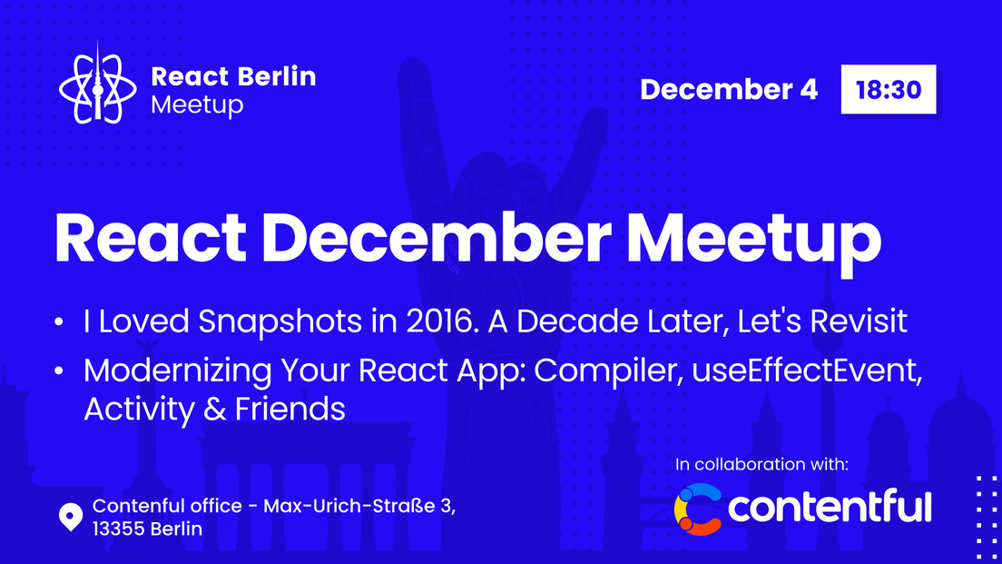 Cover Photo for React Berlin December Meetup