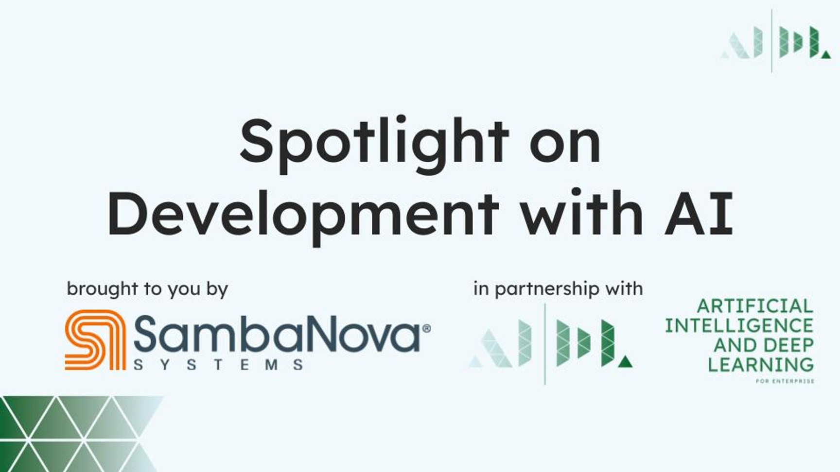 Event Cover Photo for Spotlight on Development with AI