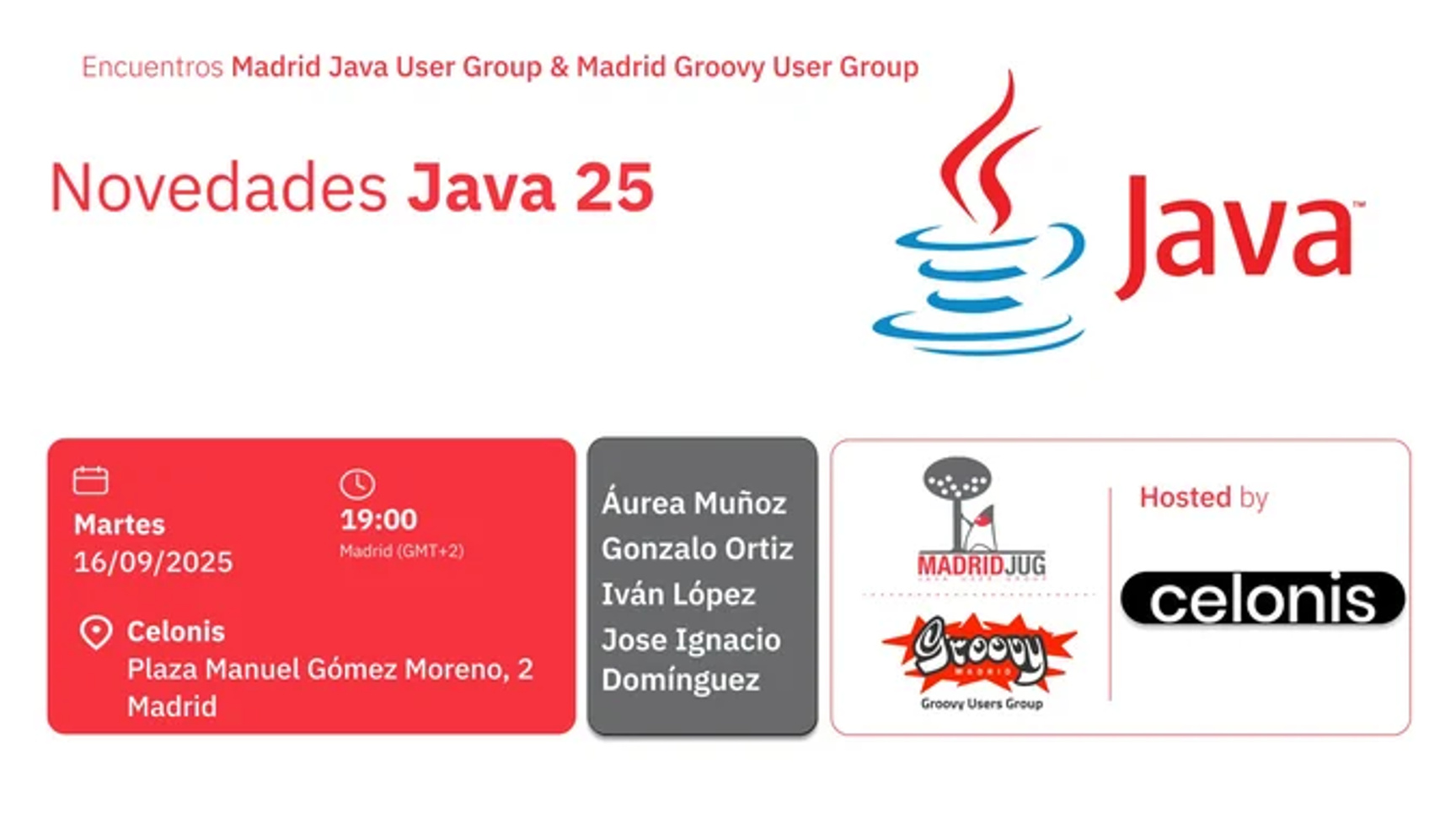 Event Cover Photo for Novedades Java 25