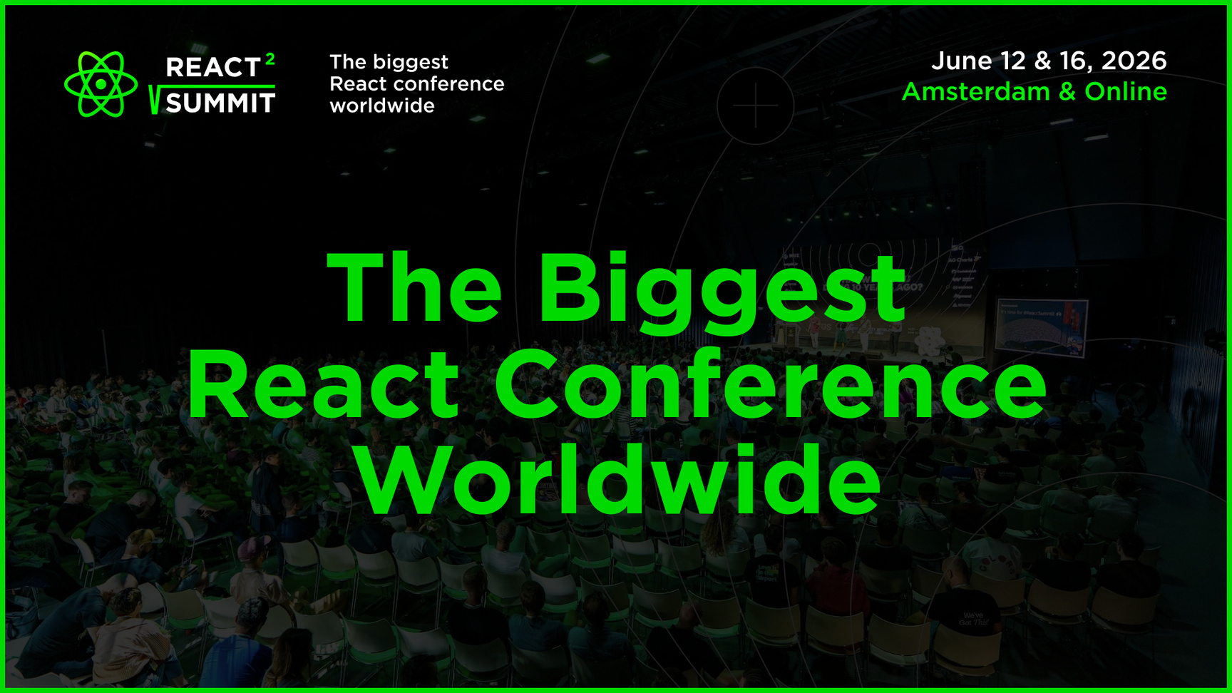 Event Cover Photo for React Summit - the biggest React conference worldwide