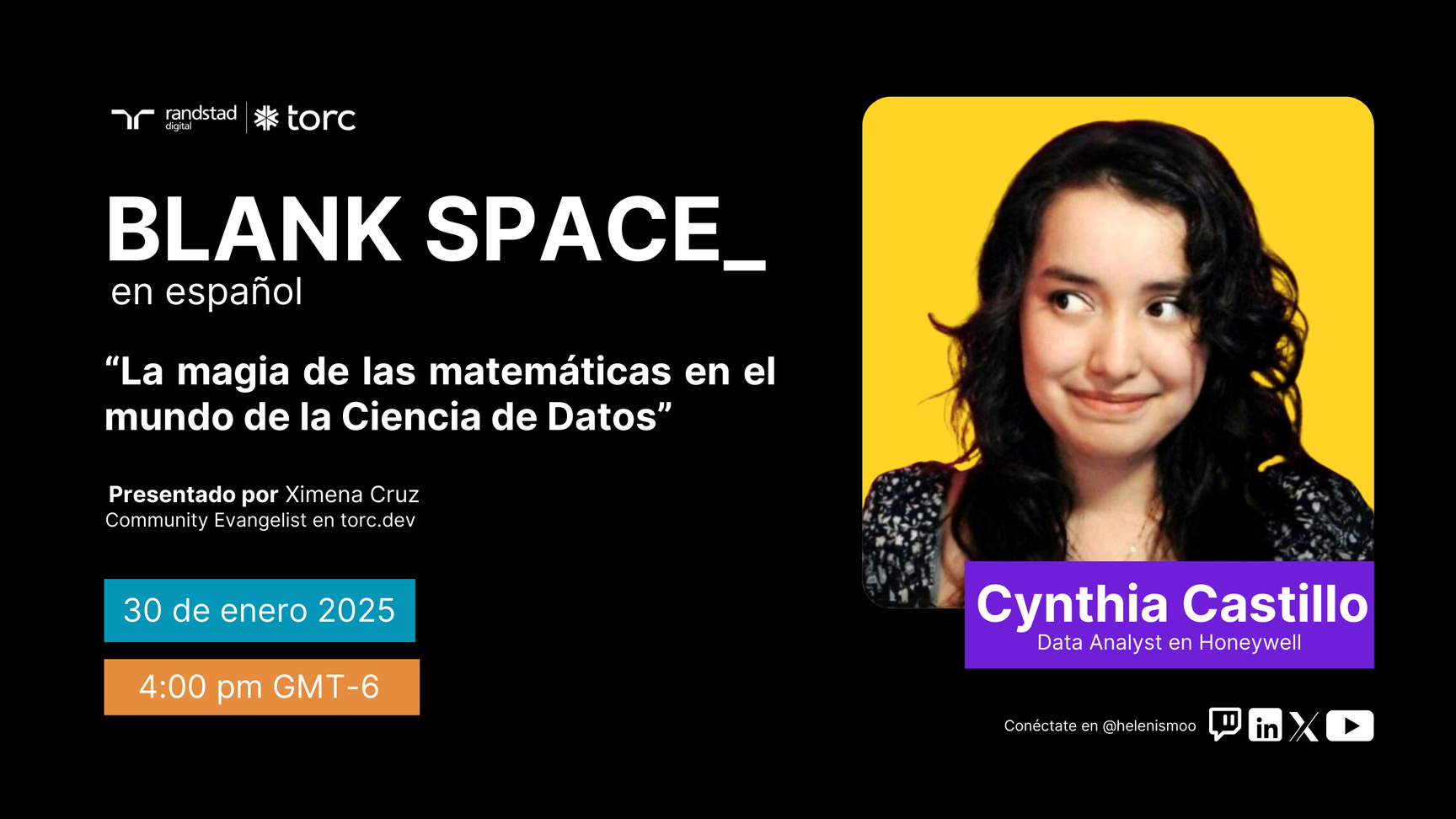 Event Cover Photo for [003] BLANK SPACE_: La magia de las matemáticas en el mundo de la Ciencia de Datos