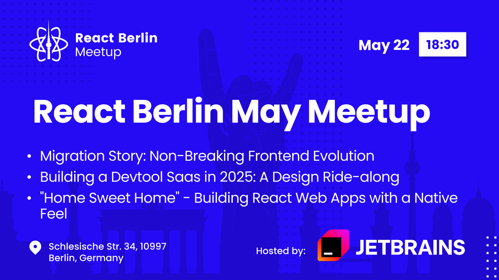 Event Cover Photo for React Berlin Meetup: Migration Story & more