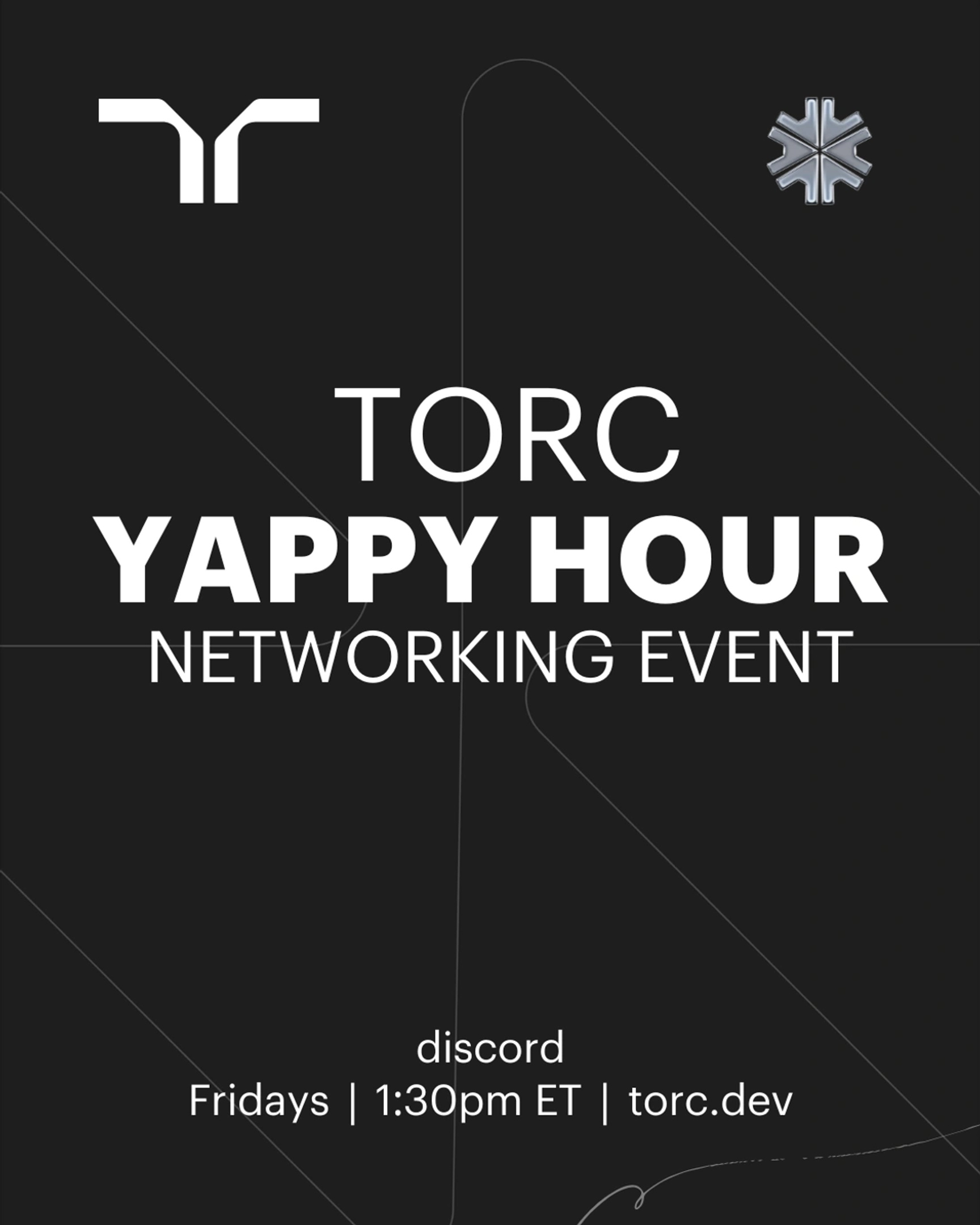 Event Cover Photo for Torc Yappy Hour: Friday Networking Event