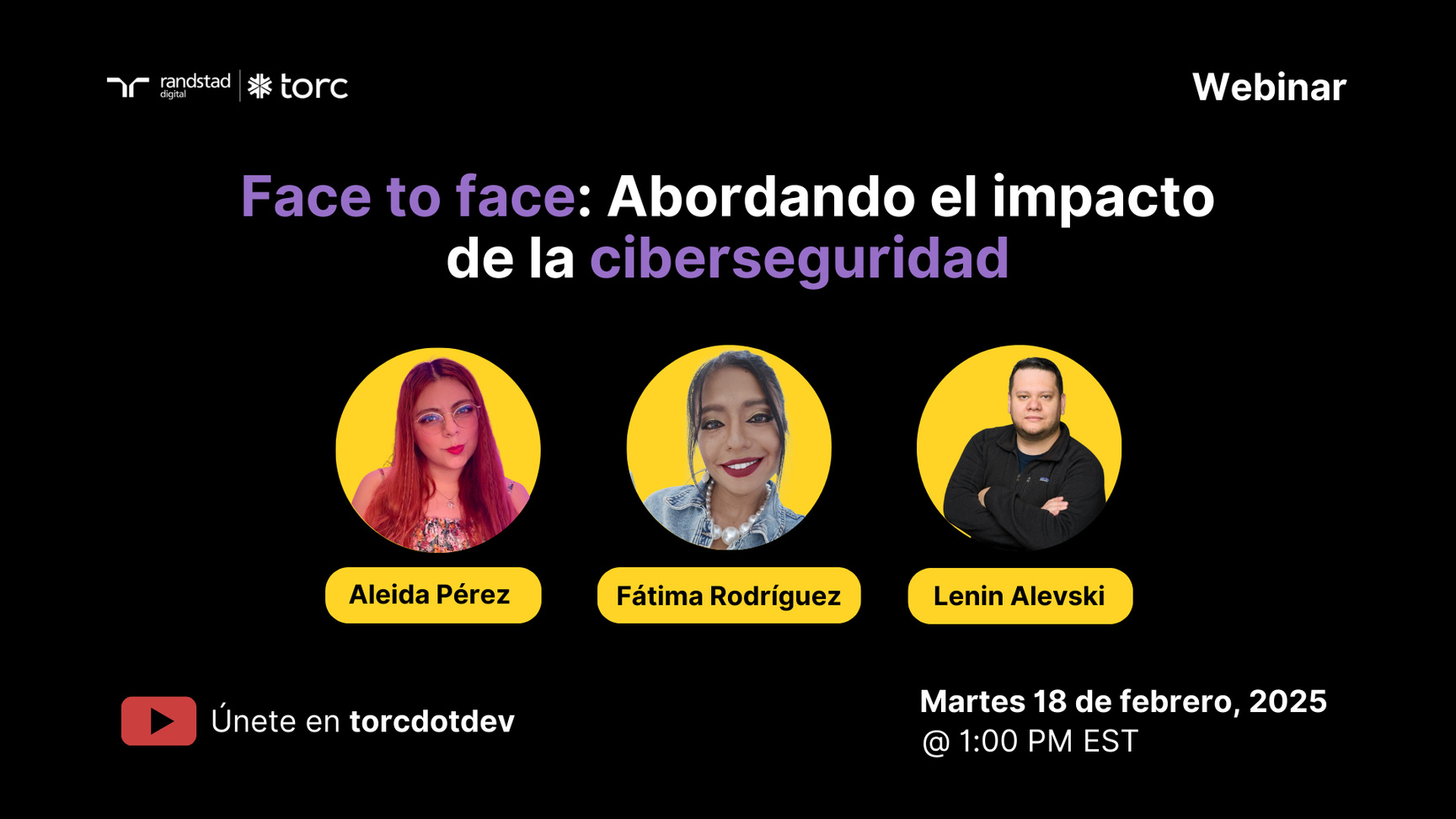 Event Cover Photo for Face to face: Abordando el impacto de la ciberseguridad