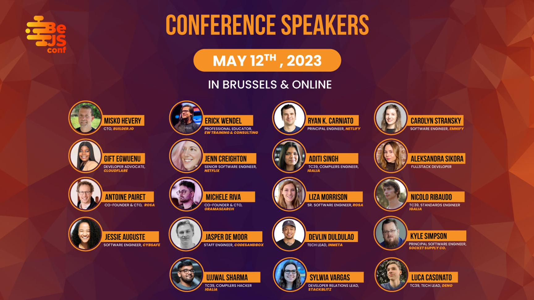Event Cover Photo for BeJS Conf  -  Conference Day IRL & Online 12.05.23  |  Workshop Day IRL 11.05.23