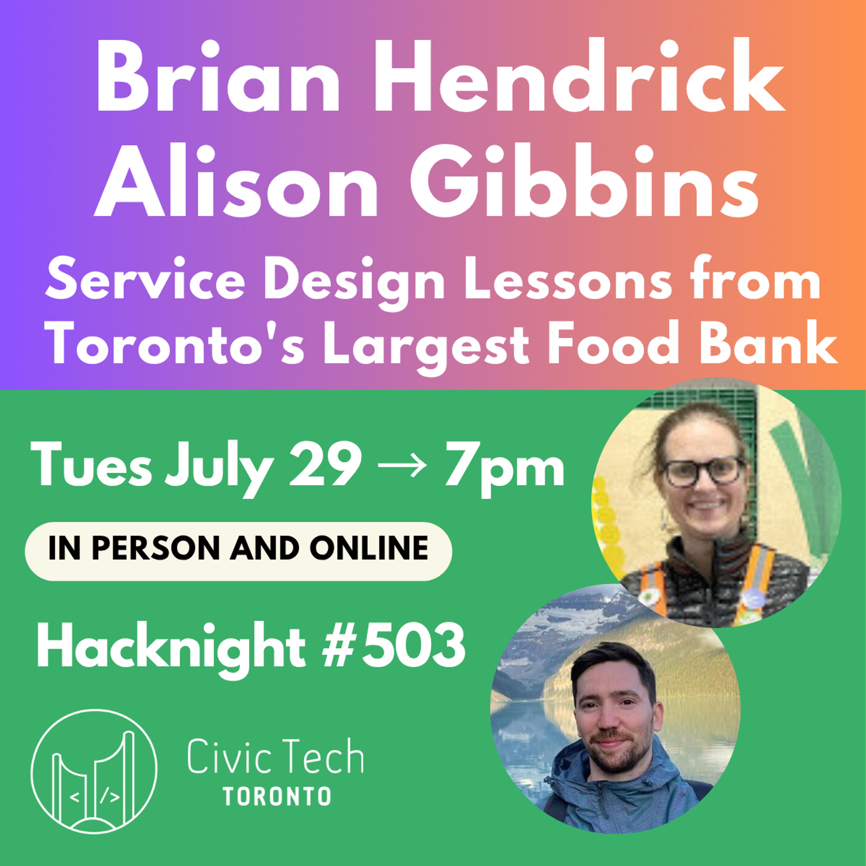 Event Cover Photo for Civic Hacknight #503: Service Design Lessons from Toronto's Largest Food Bank