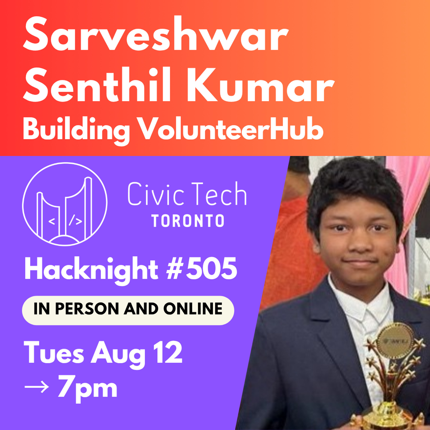 Event Cover Photo for Civic Hacknight #505: Building VolunteerHub — making volunteering easy and addictive