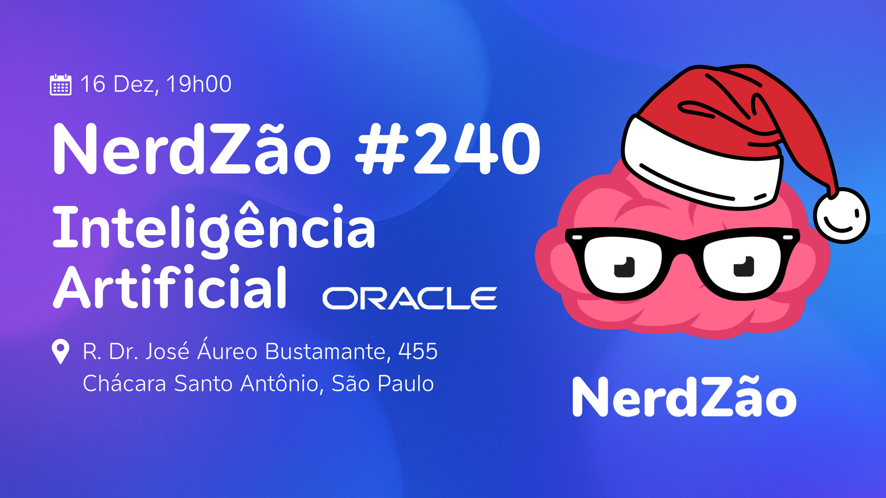 Event Cover Photo for [Presencial]NerdZão#240 - Artificial intelligence (AI)