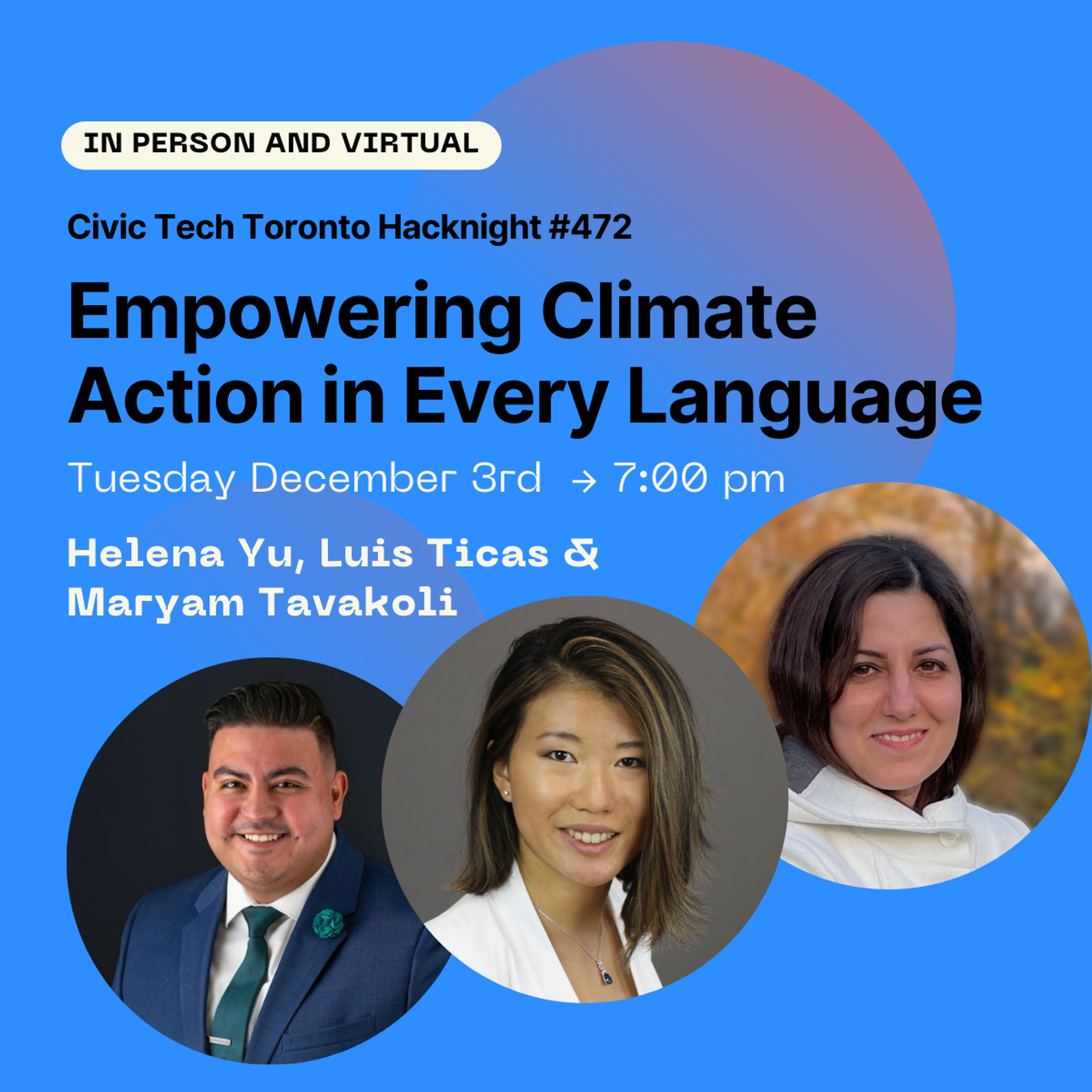 Event Cover Photo for Civic Hacknight #472: Empowering Climate Action in Every Language