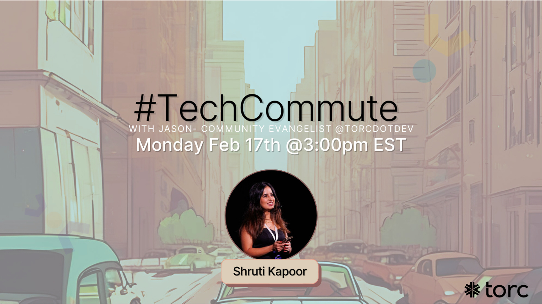 Event Cover Photo for tech commute w/ Shruti Kapoor