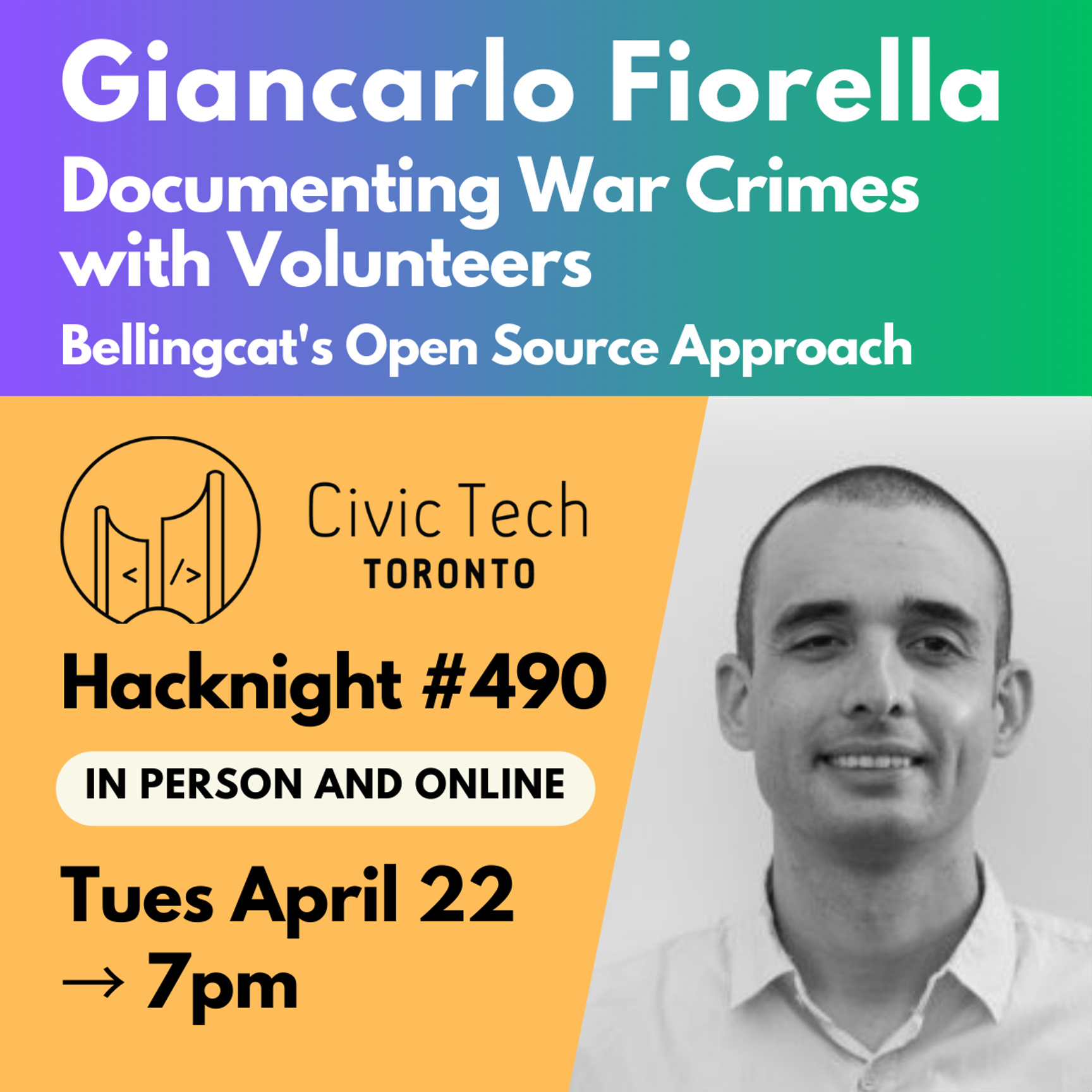 Event Cover Photo for Civic Hacknight #490: Documenting War Crimes with Volunteers