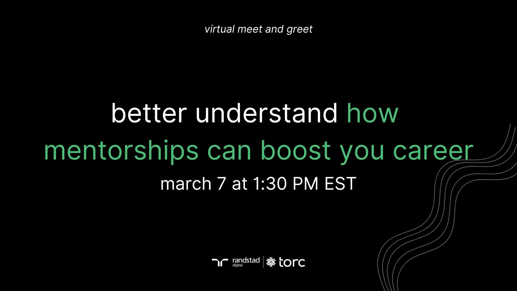 Event Cover Photo for Torc Virtual Meet and Greet: The Role of Mentorship in Career Growth