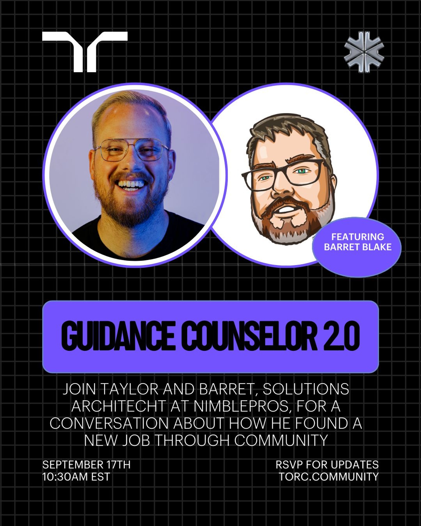 Event Cover Photo for Guidance Counselor 2.0 with Barret Blake