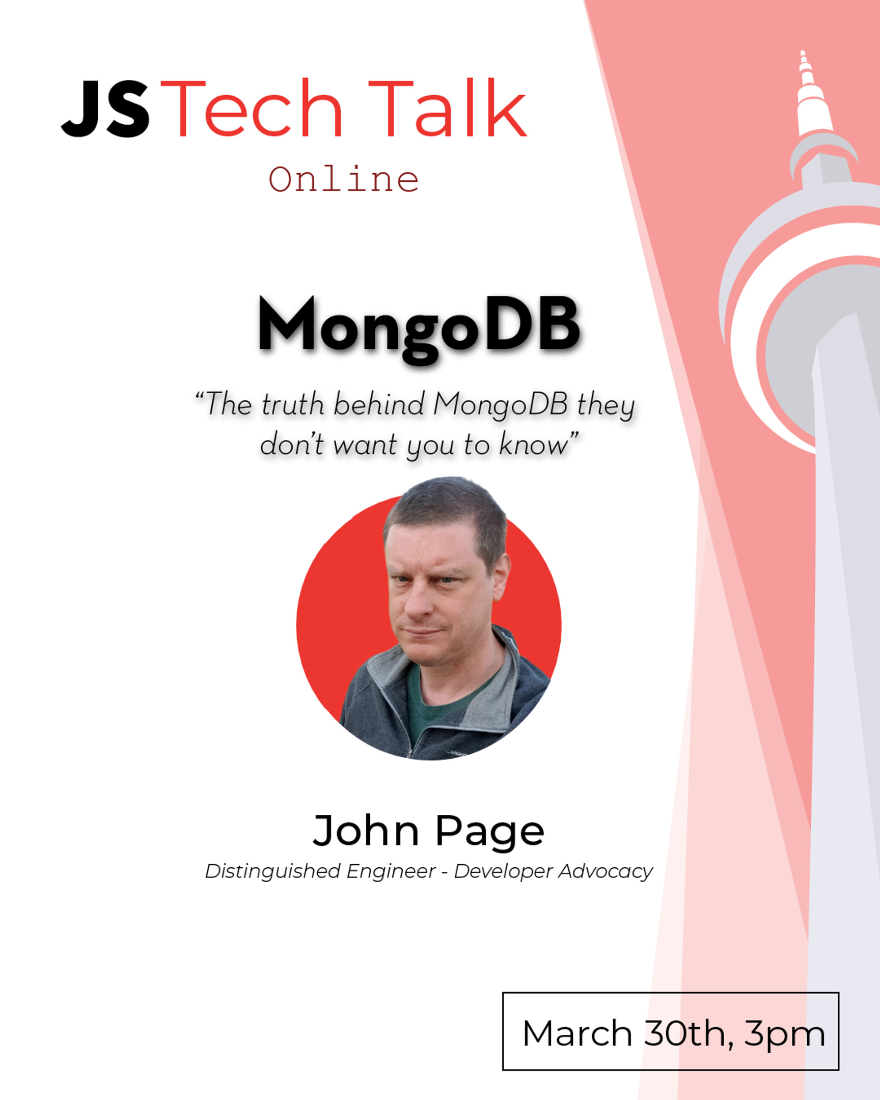 Event Cover Photo for JS Tech Talk[Online]: John Page