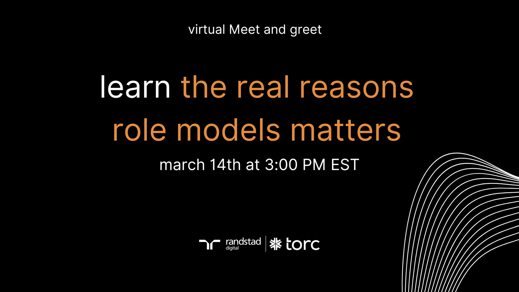 Event Cover Photo for Torc Virtual Meet and Greet: The Importance Of Having Role Models