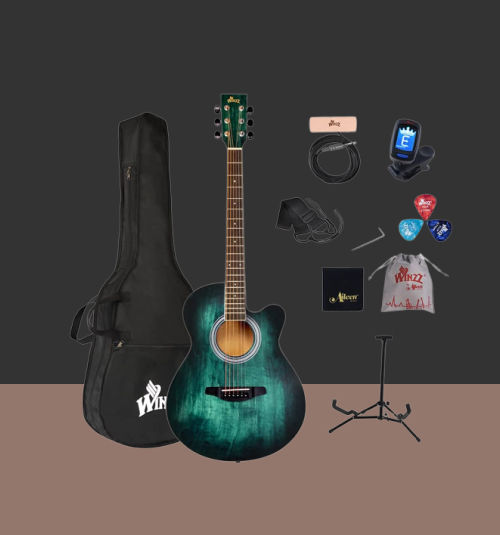Winzz 40 pulgadas pack de guitarra acústica