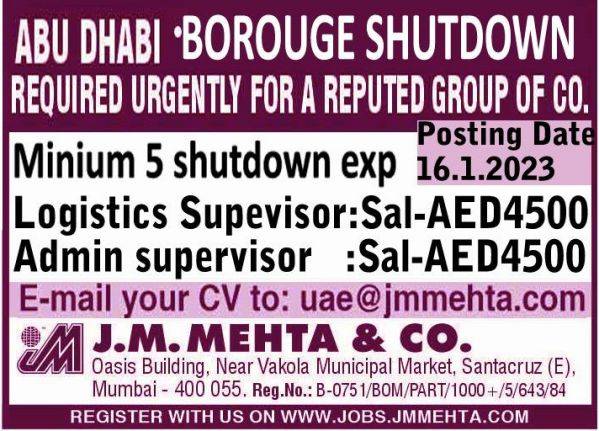 Borouge Shutdown Job - Abu Dhabi